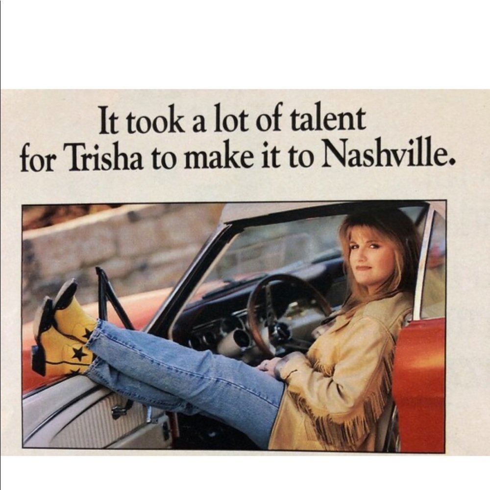 ! 1 Page/2 Sides frmVTG ‘96 Country America Mag, Trisha Yearwood, Virginia Slims